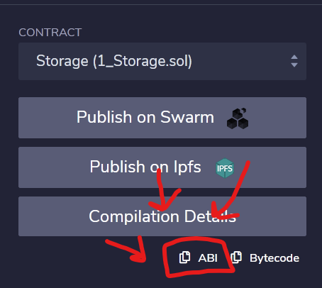 Copy the ABI from the compiler tab