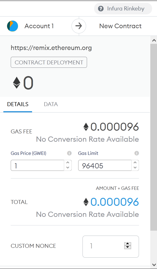 Deploying contract with MetaMask