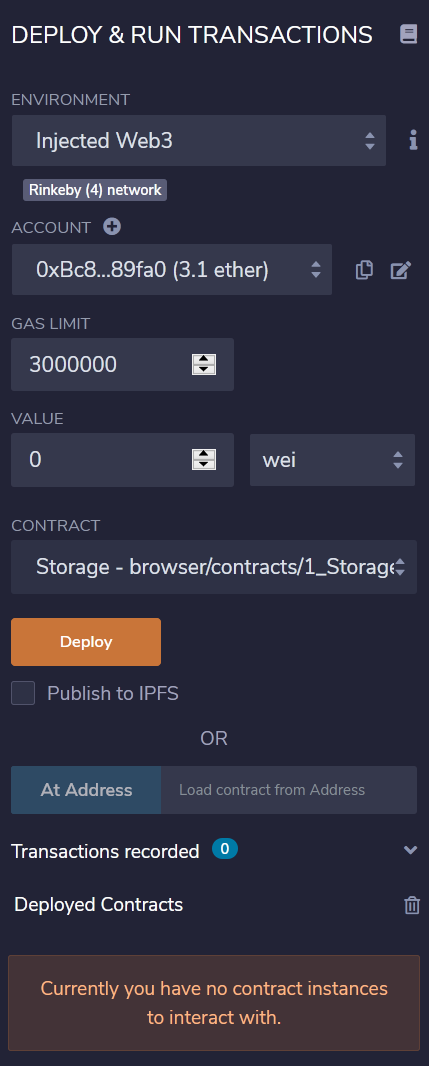 Deploying contract with MetaMask